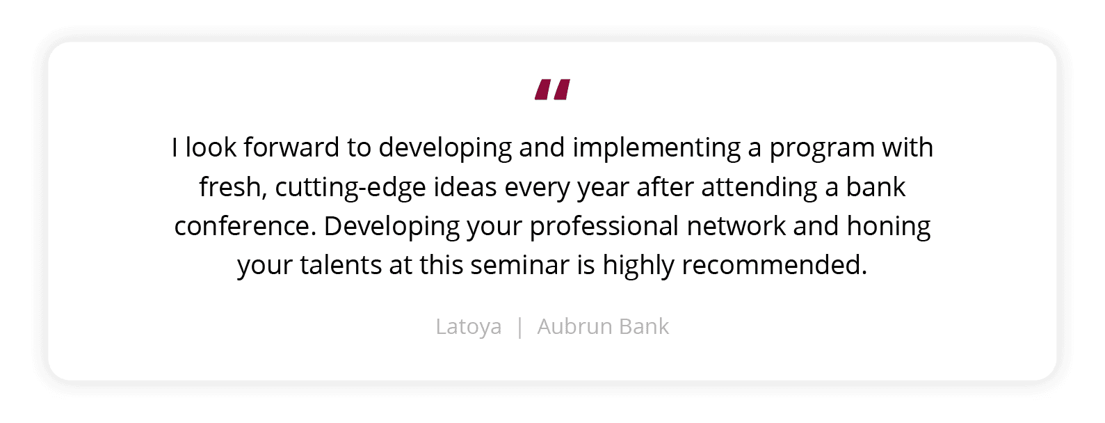 Testimonial from a past participant